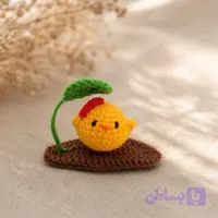 گلسر بافتنی تق تقی طرح جوجه با برگ