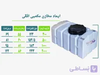 مخزن آب افقی | سه لایه | برند رادمهرپلاست
