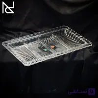 اردوف‌خوری بلوری چهارخانه مدل الیسا | سایز بزرگ