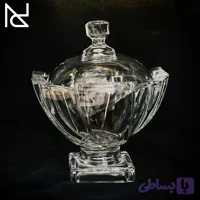 شکلات‌خوری بلوری پایه‌دار | طرح اسکوئر