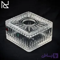 جای دستمال کاغذی بلوری استوانه‌ای مدل الیسا (خطی)