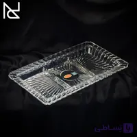 اردو خوری بلوری سایز کوچک سه‌خانه مدل الیسا