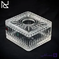 جای دستمال کاغذی بلوری استوانه‌ای مدل الیسا (خطی)
