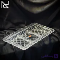 اردوف‌خوری بلوری سه‌خانه مدل میلیون | سایز کوچک