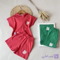 تیشرت شلوارک کلاه دار