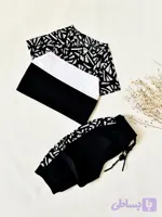 تیشرت شلوارک سفید مشکی