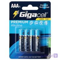 باتری چهارتایی نیم قلمی گیگاسل Premium Alkaline LR03