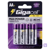 باتری دوتایی قلمی گیگاسل Max Power Heavy Duty R6