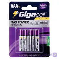 باتری دوتایی نیم قلمی گیگاسل Max Power Heavy Duty R03