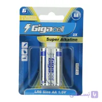 باتری چهارتایی قلمی گیگاسل Gigacell Super Alkaline LR6 1.5V AA