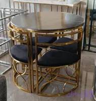 ناهار خوری 4 نفره گرد مدل ملودی