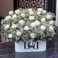 باکس گل طبیعی رز و ژیپسوفیلا BL221