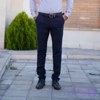 شلوار پارچه ای اسلیم فیت مردانه پارچه جگوار دوبرکش