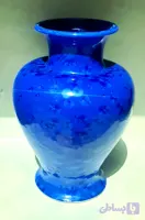 گلدان ماکرو کریستال آبی کد۱۰۶