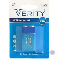 باتری کتابی 9 ولت اولترا آلکالاین وریتی VERITY مدل 6LR61