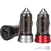 شارژر فندکی 55وات 2پورت فست مدل YY-C30 تایپ‌سی و یواس‌بی
