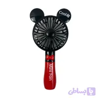 مینی فن و پنکه دستی شارژی مدل CS088-1 طرح عروسکی و چراغ چند رنگ RGB