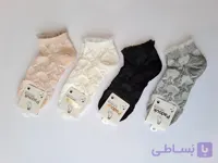جوراب مچی نخی زنانه پادوک _تابستانی لبه تور پک ۴عددی