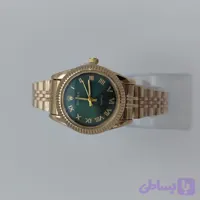 ساعت زنانه طرح رولکس طلایی با صفحه سبز زمردی