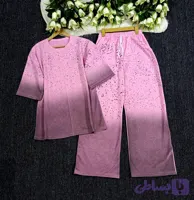 ست طرح کهکشانی ،لش،رنگ صورتی ،تنخورزیبا و عالی ،فری سایز ۴۰تا۴۸
