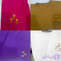 تیشرت زنانه پنبه اعلا یقه گرد فری سایز