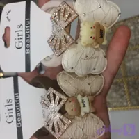 کش مجلسی عروسکی دخترانه بچه گانه طرحدار مطابق تصویر رنگ قهوه ای