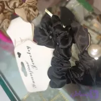 کش مو ساتن مجلسی وارداتی مشکی رنگ