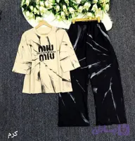 ست بلوزوشلوار اسپرت miu miu,نخ پنبه گلکسی زیبا ،باکیفیت