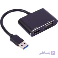 دستگاه تبدیل کی نت مدل USB3.0 به KNET K-COUA30HV 4K HDMI-VGA