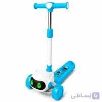اسکوتر کودک فانتزی مدل ربات عینکی آبی