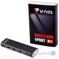 هاب 4 پورت وی نت مدل V-NET V-HUAMH304 1.2M 4PORT H3 USB 2.0