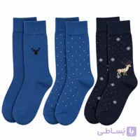 پک سه تایی جوراب ساق دار مردانه پنبه گوزن زادPH1231