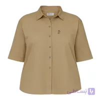 تونیک کتان فری سایز رنگ شیری کد IP51.3
