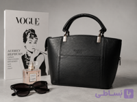کیف دستی زنانه چرم مدل Rose Merry Paris - مشکی کلاسیک