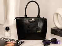 کیف مجلسی لوکس طرح هرمس (Hermes) با چرم براق و بافت خاص | شیک و جادار