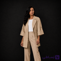 مانتو زنانه سگکدار کرپ شاین دیپلمات - فروشگاه پوشاک علی بابا