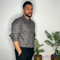 پیراهن آستین کوتاه مردانه کنفی راه راه - فروشگاه پوشاک علی بابا
