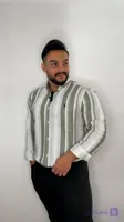 پیراهن آستین بلند راه راه پلو - فروشگاه پوشاک علی بابا