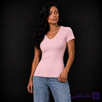 کراپ زنانه یقه هفت کرکره‌ای - فروشگاه پوشاک علی بابا