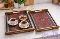 سینی چوبی طرح قالیچه سنتی باکیفیت بالا