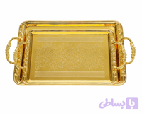 سینی پذیرایی دو تکه استیل خارجی 18/10 رنگ ثابت