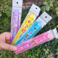 خط کش تاشو شابلون دار طرح لبوبو مدل 2 در 4 رنگ جذاب