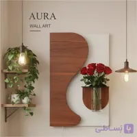 تابلو دیواری مدرن دارای گلدان و نور مخفی RGB به همراه کنترل از راه دور مدل "Aura"