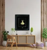 تابلو دیواری رقص سما با ورق طلای ۲۴ عیار