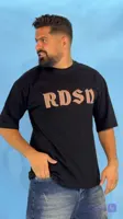 تیشرت اسپرت مشکی طرح RDSD  دو رو چاپ یقه گرد خرید مستقیم از تولیدکننده با ضمانت