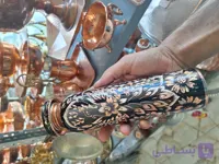 قمقمه اب مسی الماس تراش نانو شده ساخت زنجان دست ساز