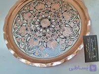 سینی گرد نقره کوب اعلا پرکار