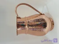پارچ اب مسی ساخت زنجان نانو شده قرمز رنگ گنجایش ۱و نیم لیتر