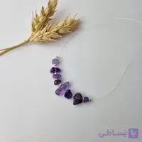 گردنبند سنگ آمیتیست اصل با نخ نامریی