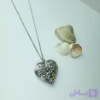 گردنبند لاکت درخت زندگی قلبی استیل نقره ای - فیانا شاپ